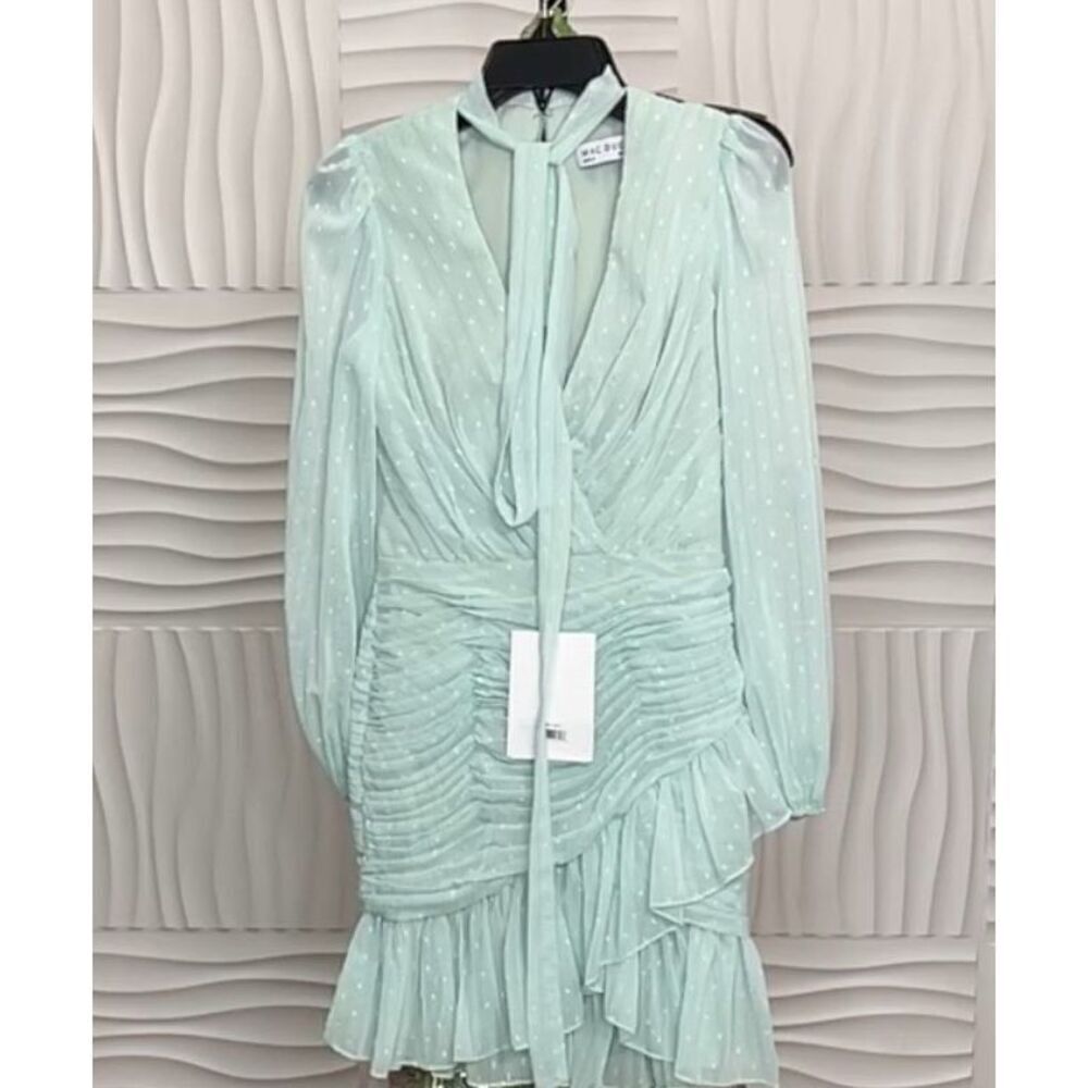 Mac Duggal Short Long Sleeve Cocktail Dress NEW NWT